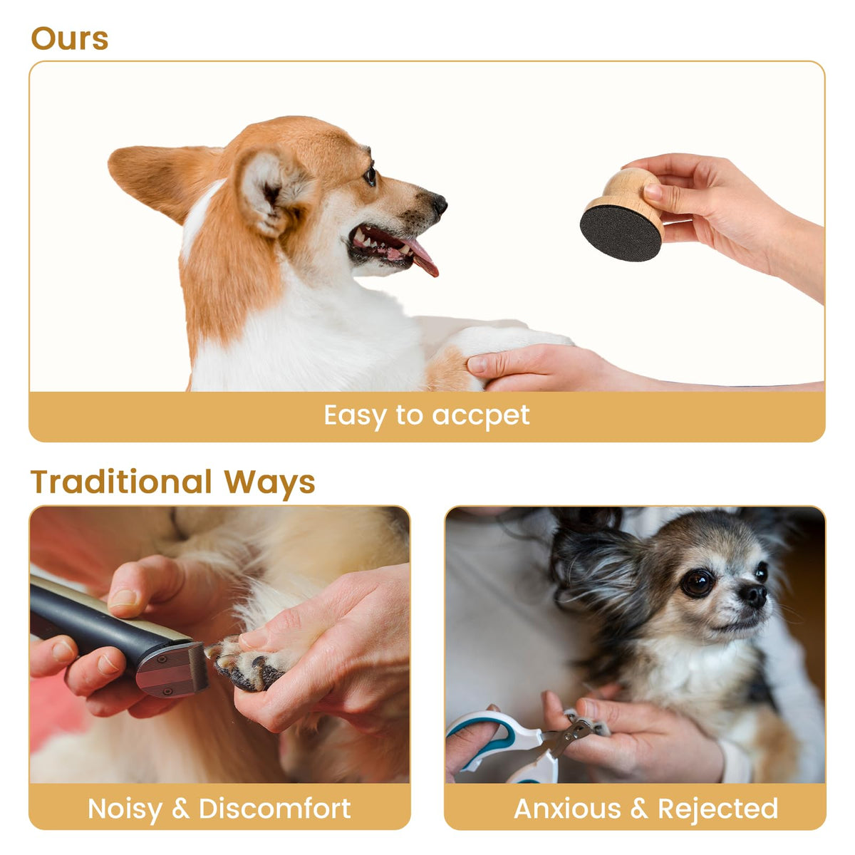 Dog Nail File with 3 Pcs Replaceable Sandpaper V225