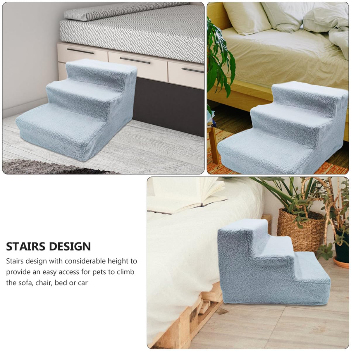 Gray Non-Slip Pet Stairs M866