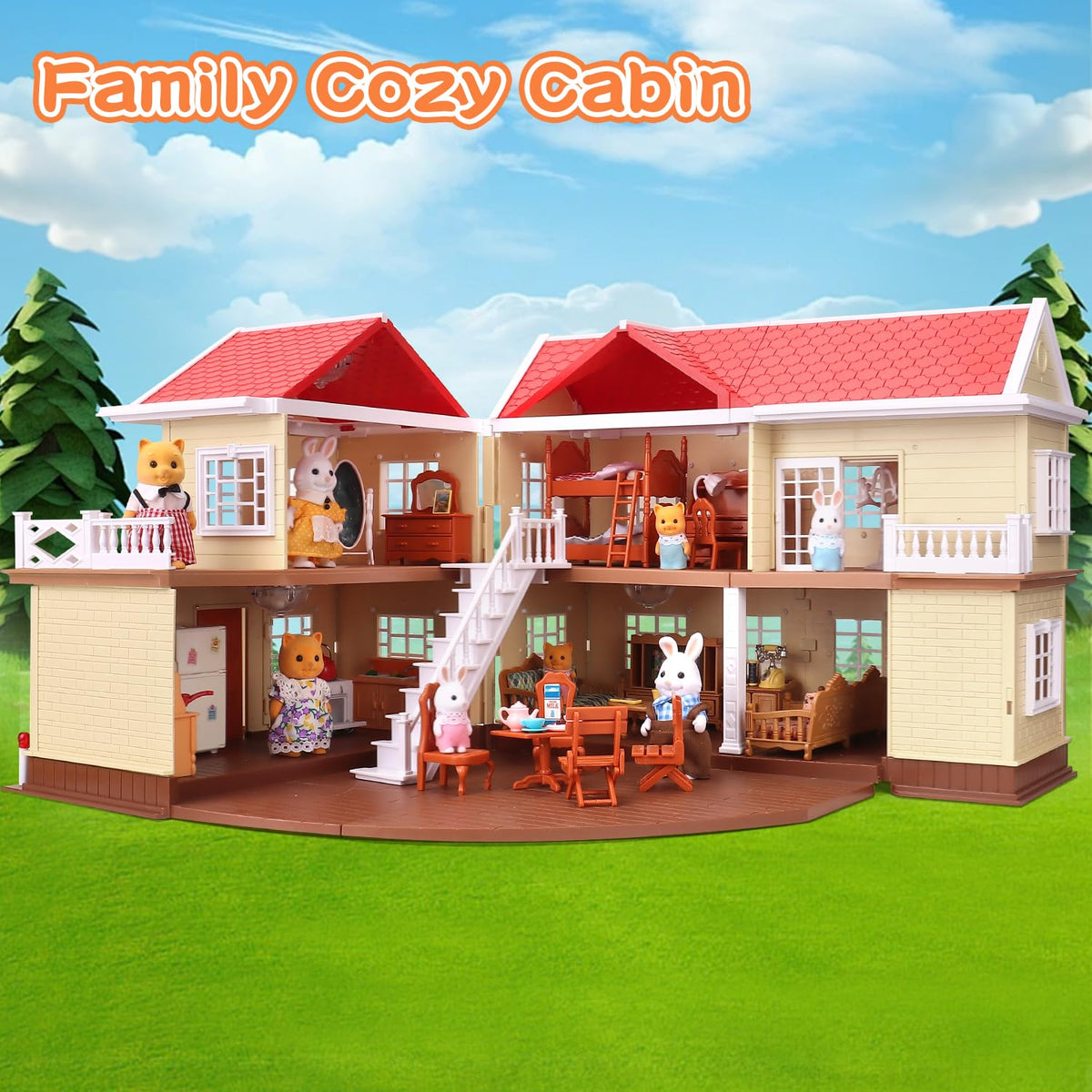 Cozy Cabin Doll House Playset U620062