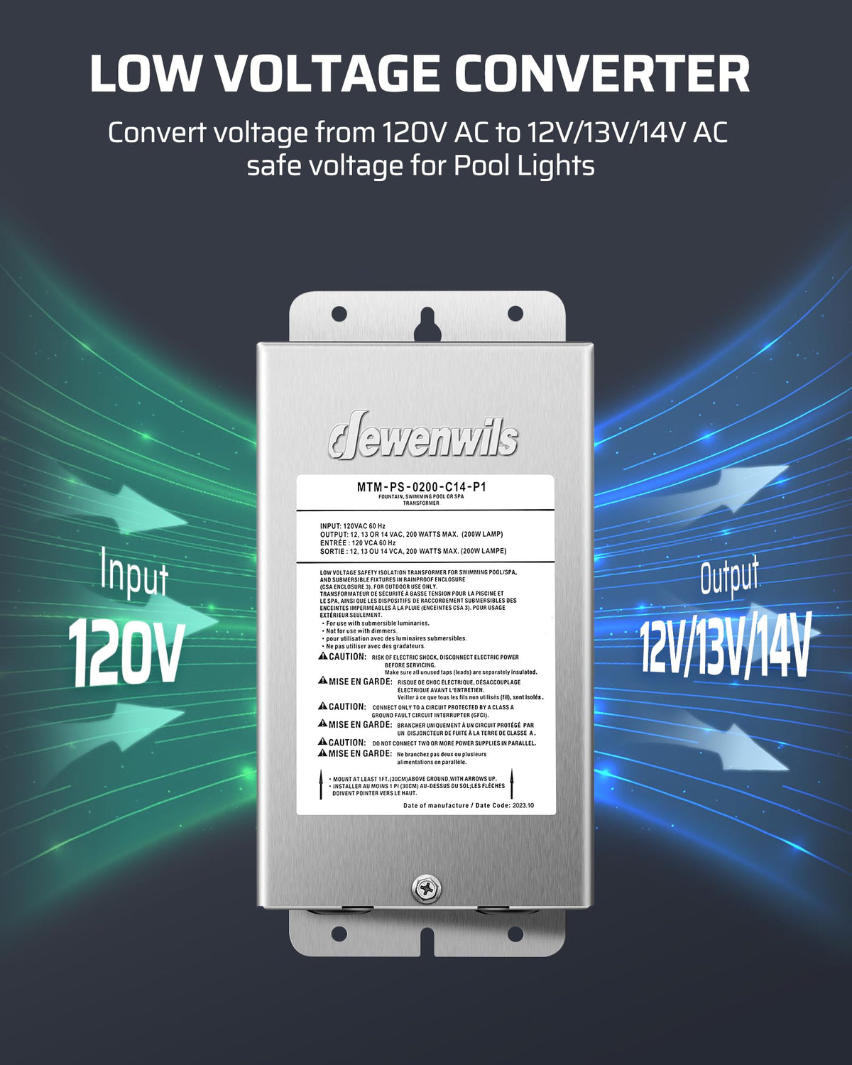 200W Low Voltage Pool Transformer G969