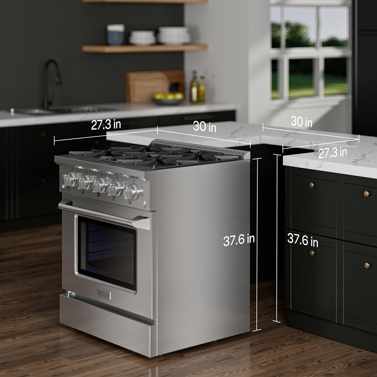 30" Gas Range with Dual-Ring Power Burner N648580