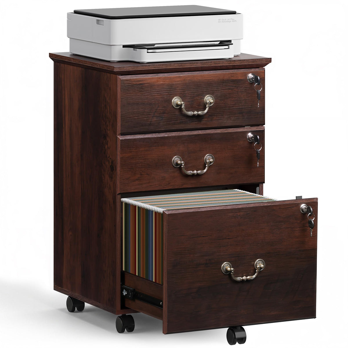 3 Drawer Wood File Cabinet with Lock G779340
