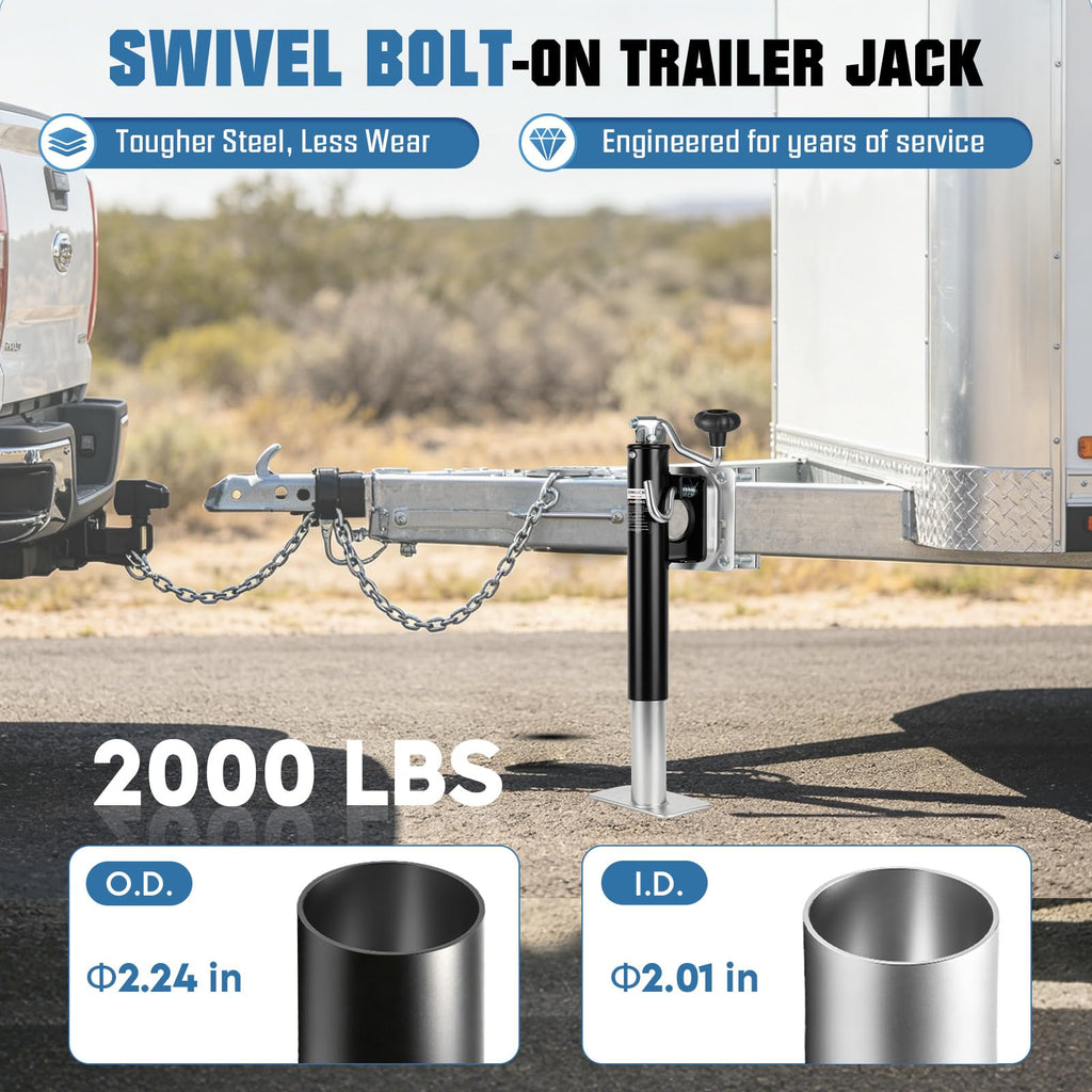 2000lb Swivel Trailer Jack with Handle W551331