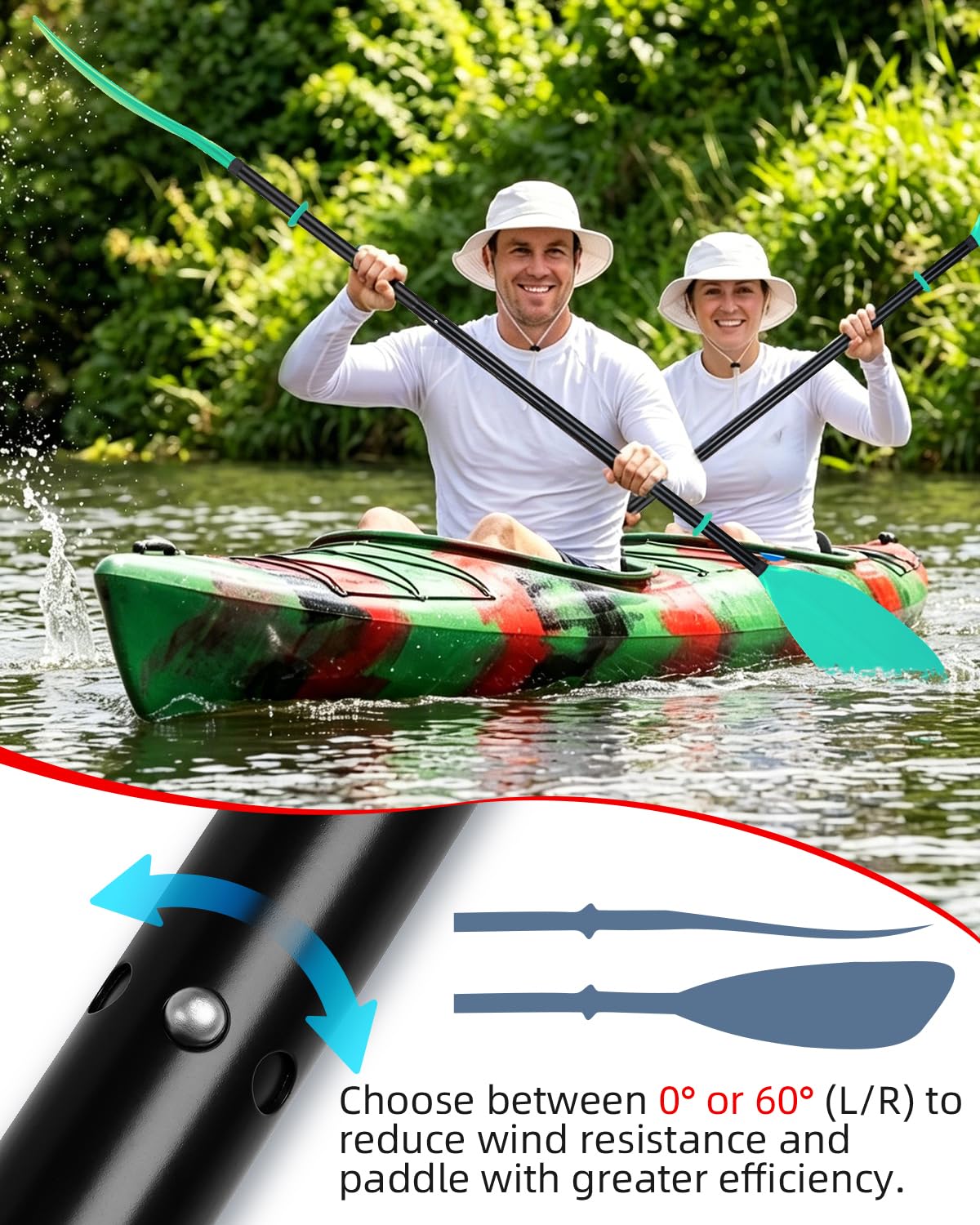 86in 2-Piece Aluminum Kayak Paddle V882200