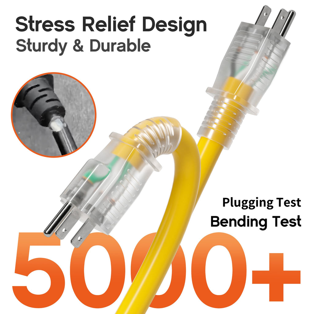 12 Gauge Heavy Duty Extension Cord with Multiple Outlets L9274