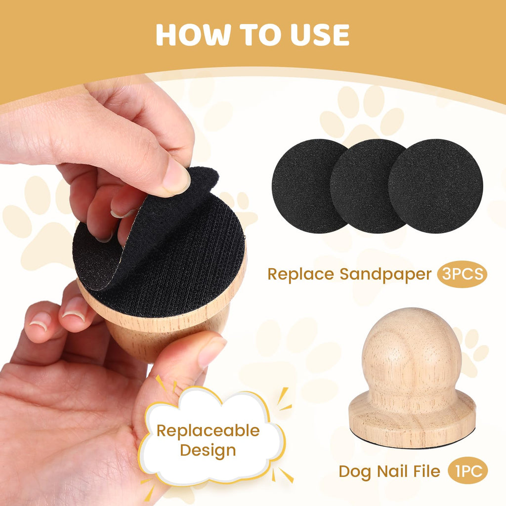 Dog Nail File with 3 Pcs Replaceable Sandpaper V225