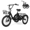 20'' Folding Electric Trike 750W 3-Wheel Bike with Removable Battery N280