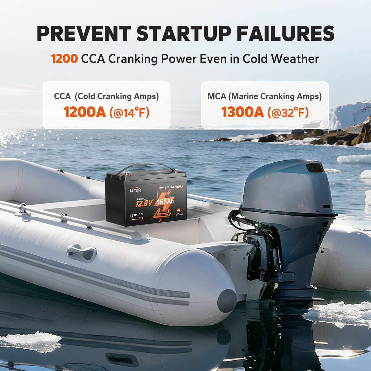 12V 165Ah Dual Purpose LiFePO4 Battery M1125