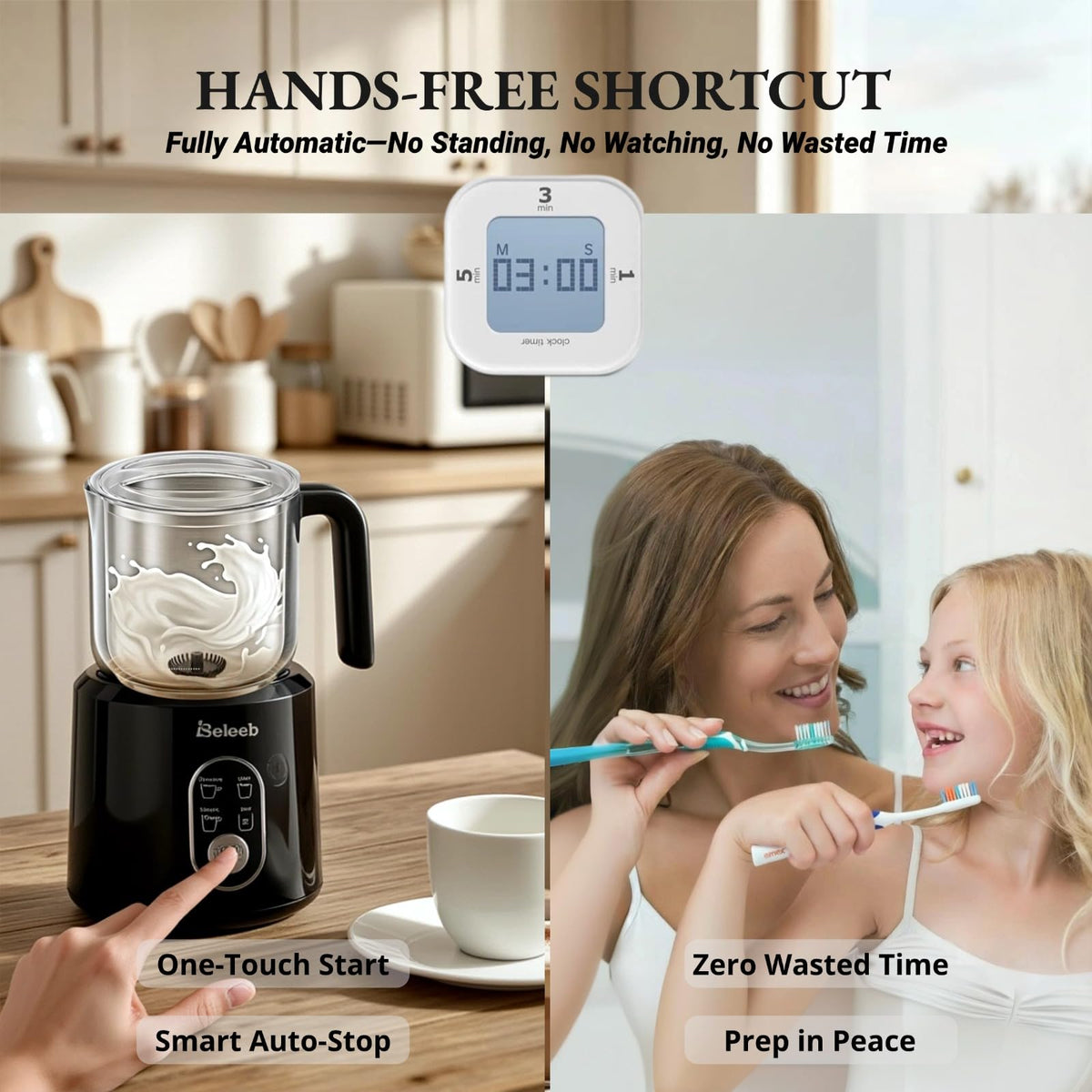 Detachable Milk Frother and Steamer 11.8oz R255
