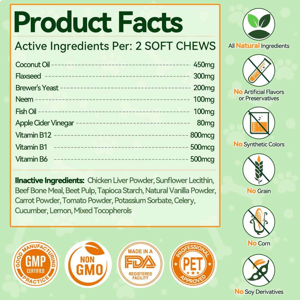 Flea and Tick Prevention for Dogs Chewables 200 Ct M327