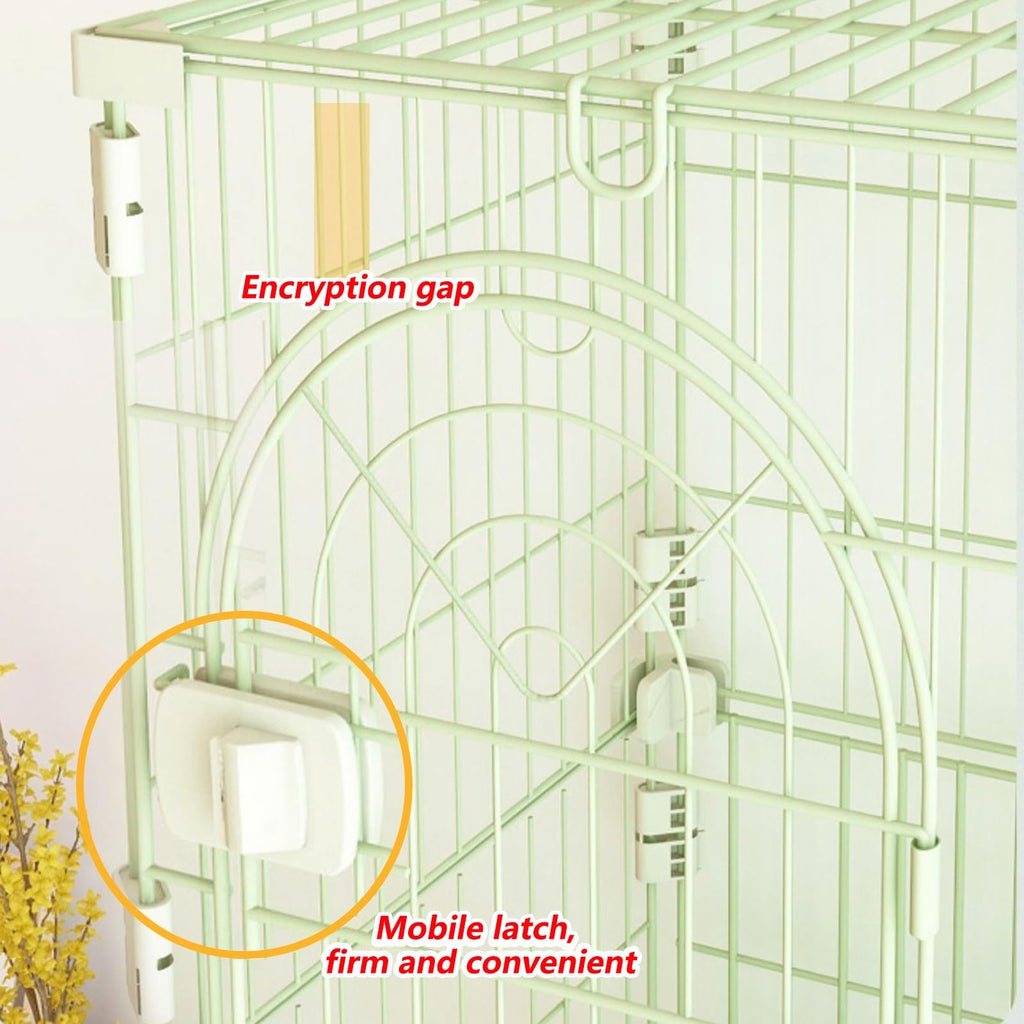 4-Tier Cat Cage Playpen with Hammock & Platforms C966