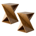 Rustic Farmhouse End Tables Set of 2 F451545