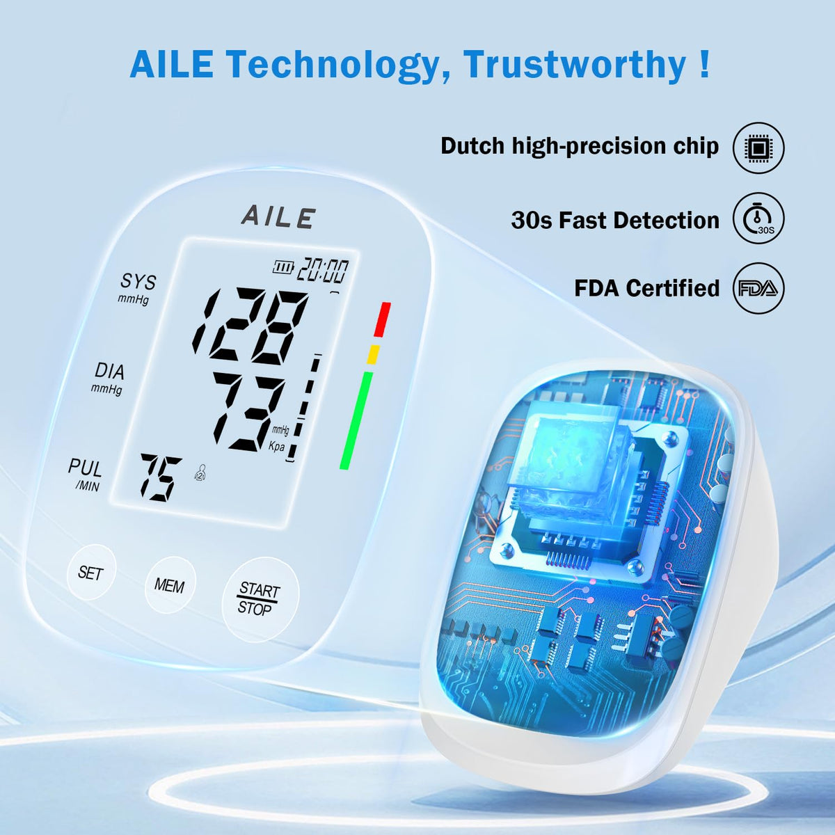 FDA Cleared Blood Pressure Monitor N438