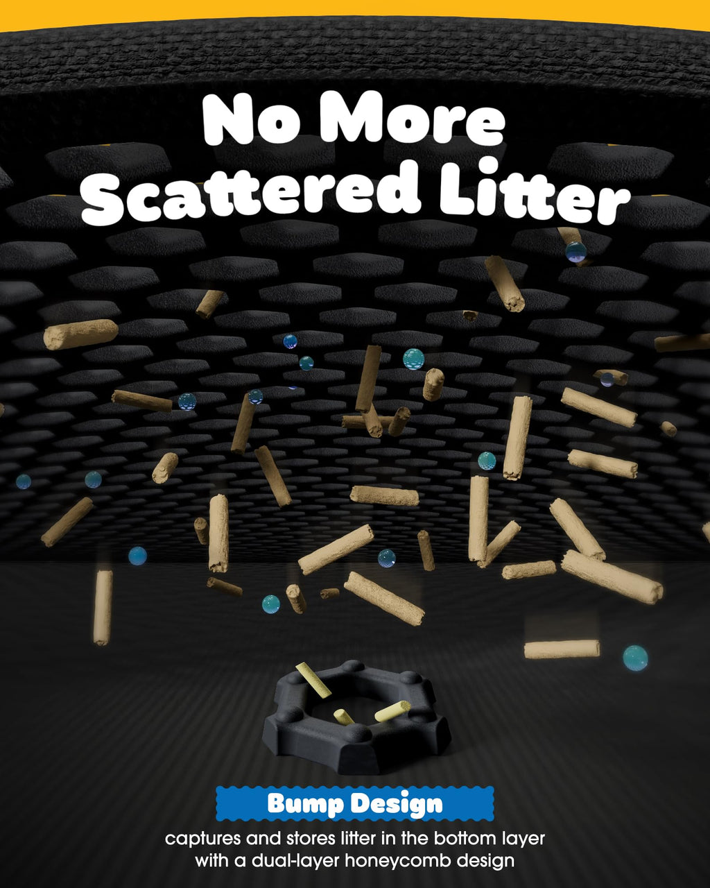 Cat Litter Mat 30 x 24 in Waterproof Non-Slip Black V742424
