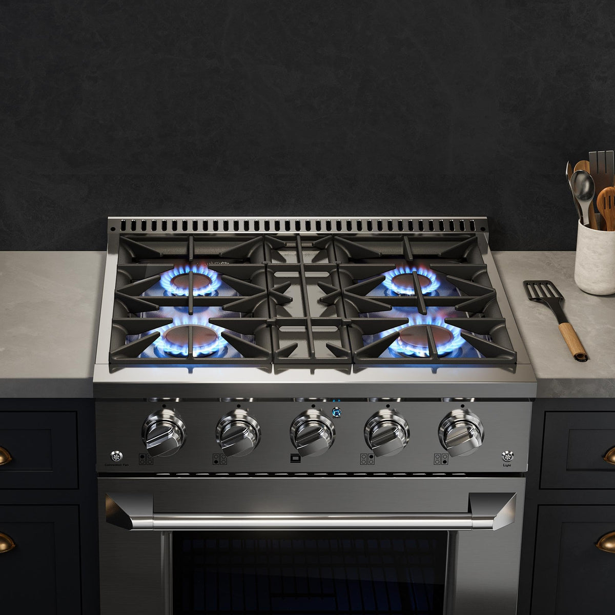 30" Gas Range with Dual-Ring Power Burner N648580