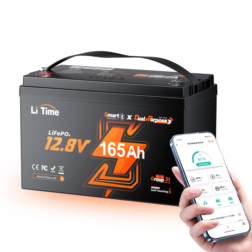 12V 165Ah Dual Purpose LiFePO4 Battery M1125