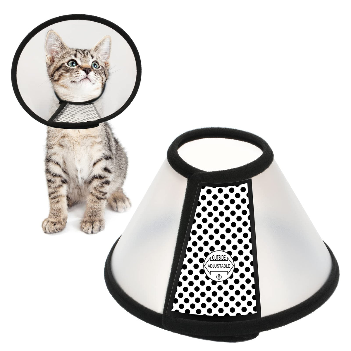 Adjustable Plastic Recovery Pet Cone B988125