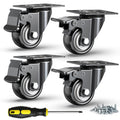 2 Inch Heavy Duty PU Caster Wheels, Set of 4 V215