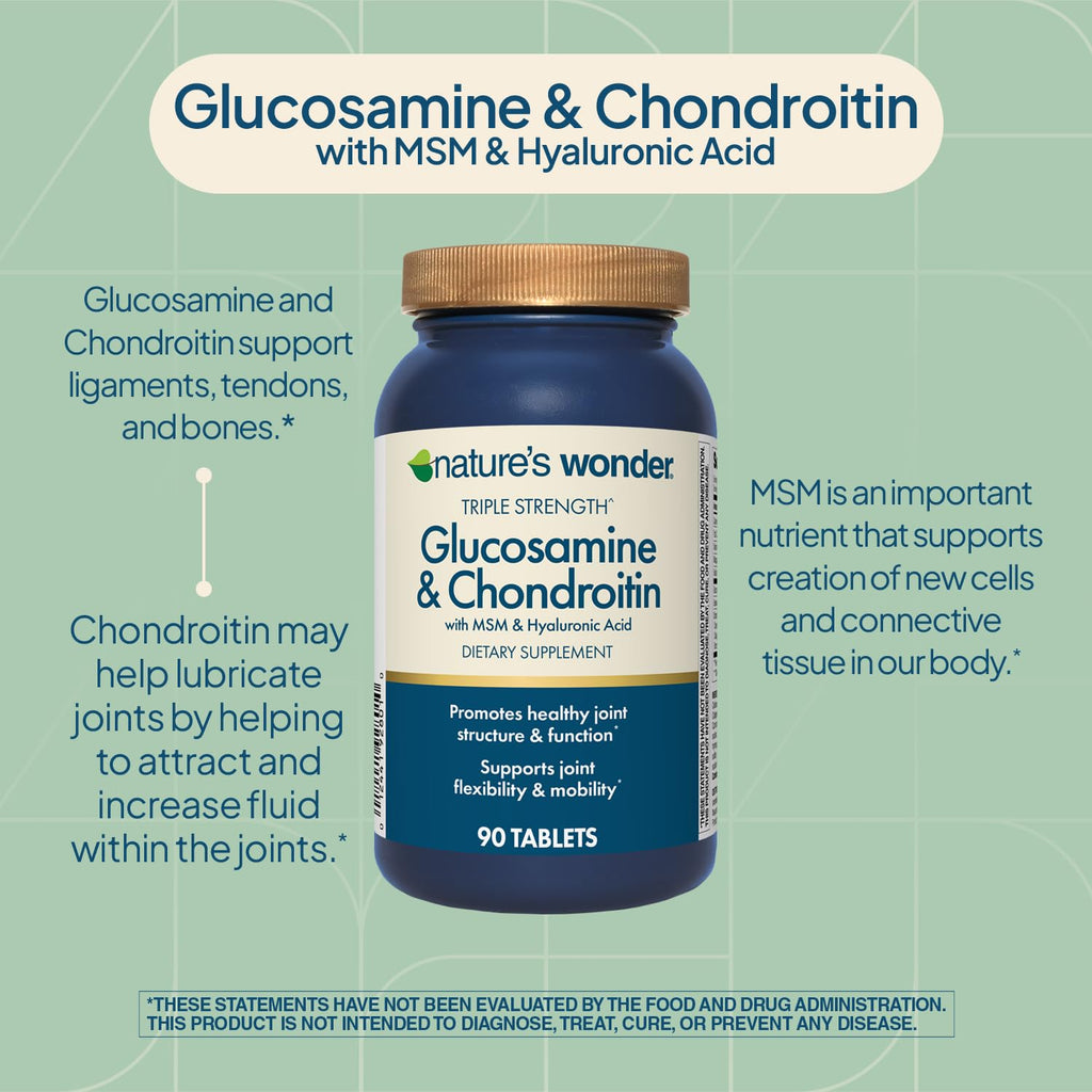 Triple Strength Glucosamine Chondroitin MSM 90 Tablets C245