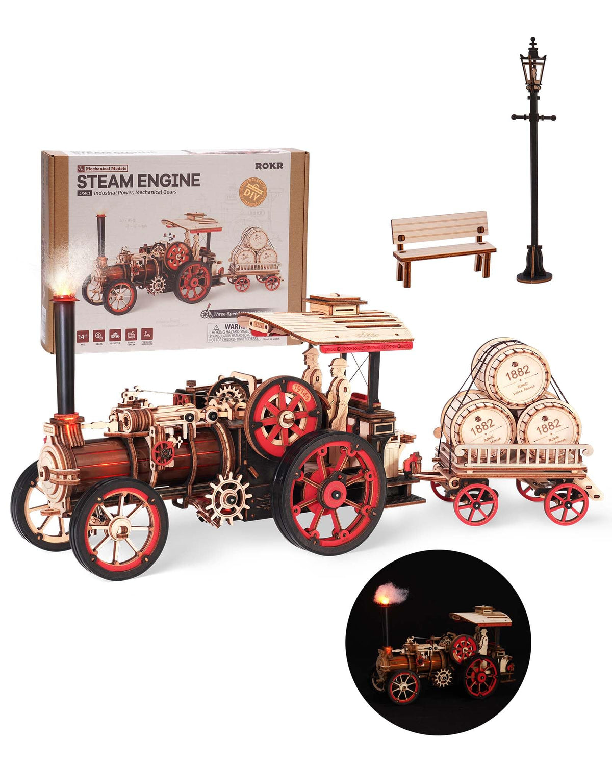 3D Puzzle 469pcs Wooden Mechanical Assembly Model Kit Q865