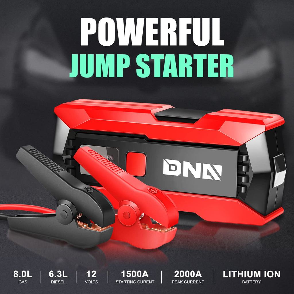 12V 2000A Peak Portable Car Battery Jump Starter with Carry Case W941