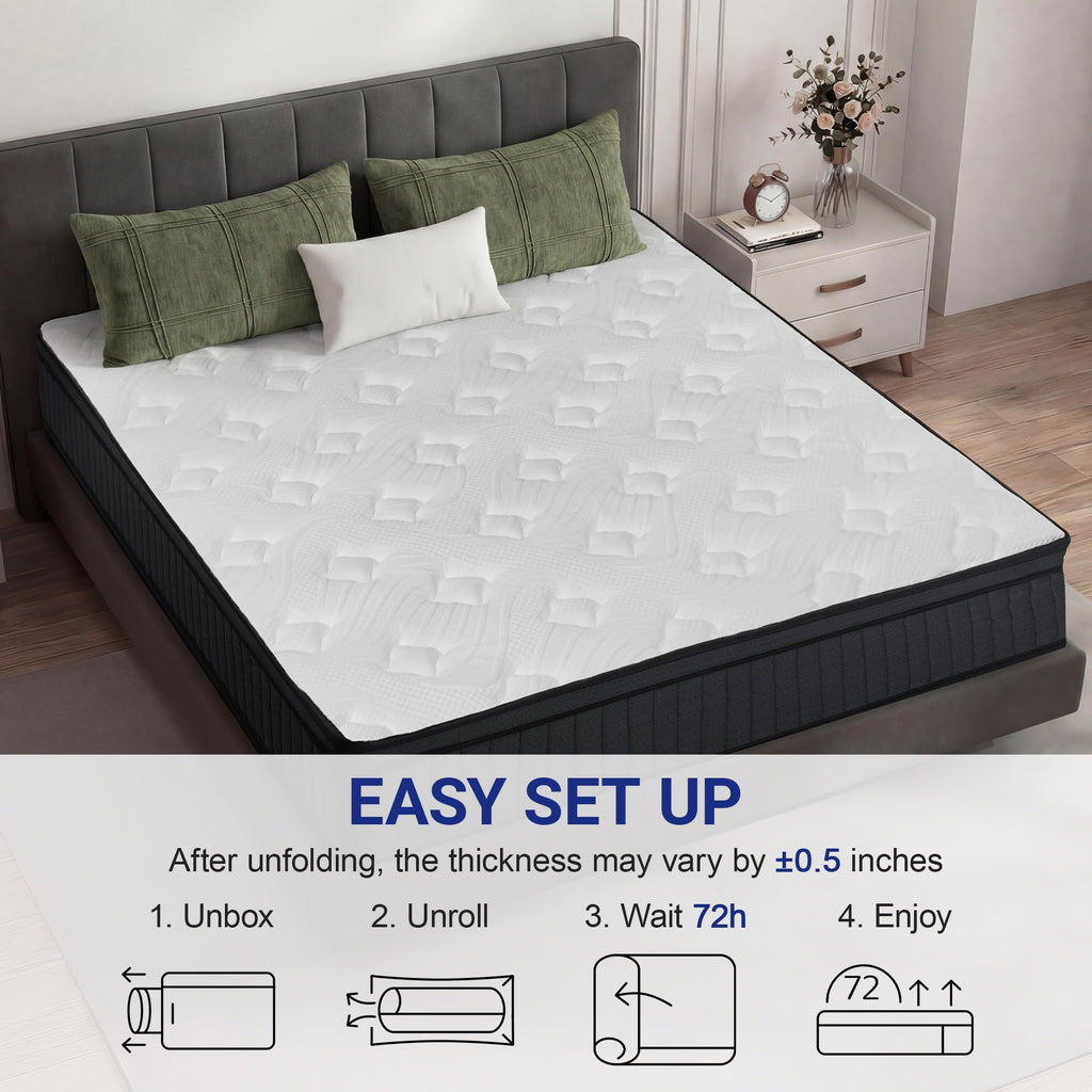 Full 12 Inch Hybrid Mattress with Memory Foam M939434
