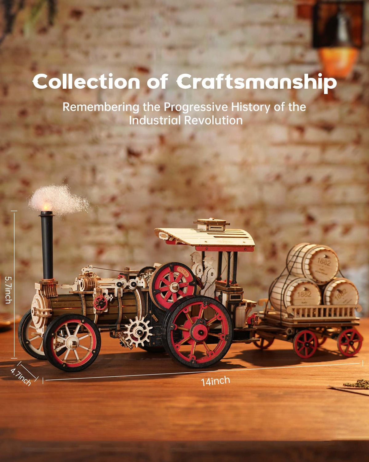 3D Puzzle 469pcs Wooden Mechanical Assembly Model Kit Q865
