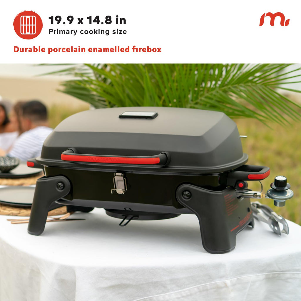 Tabletop 1 Burner Gas Grill with Warming Rack G8259