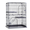 4-Tier Cat Cage Playpen with Hammock & Platforms C966