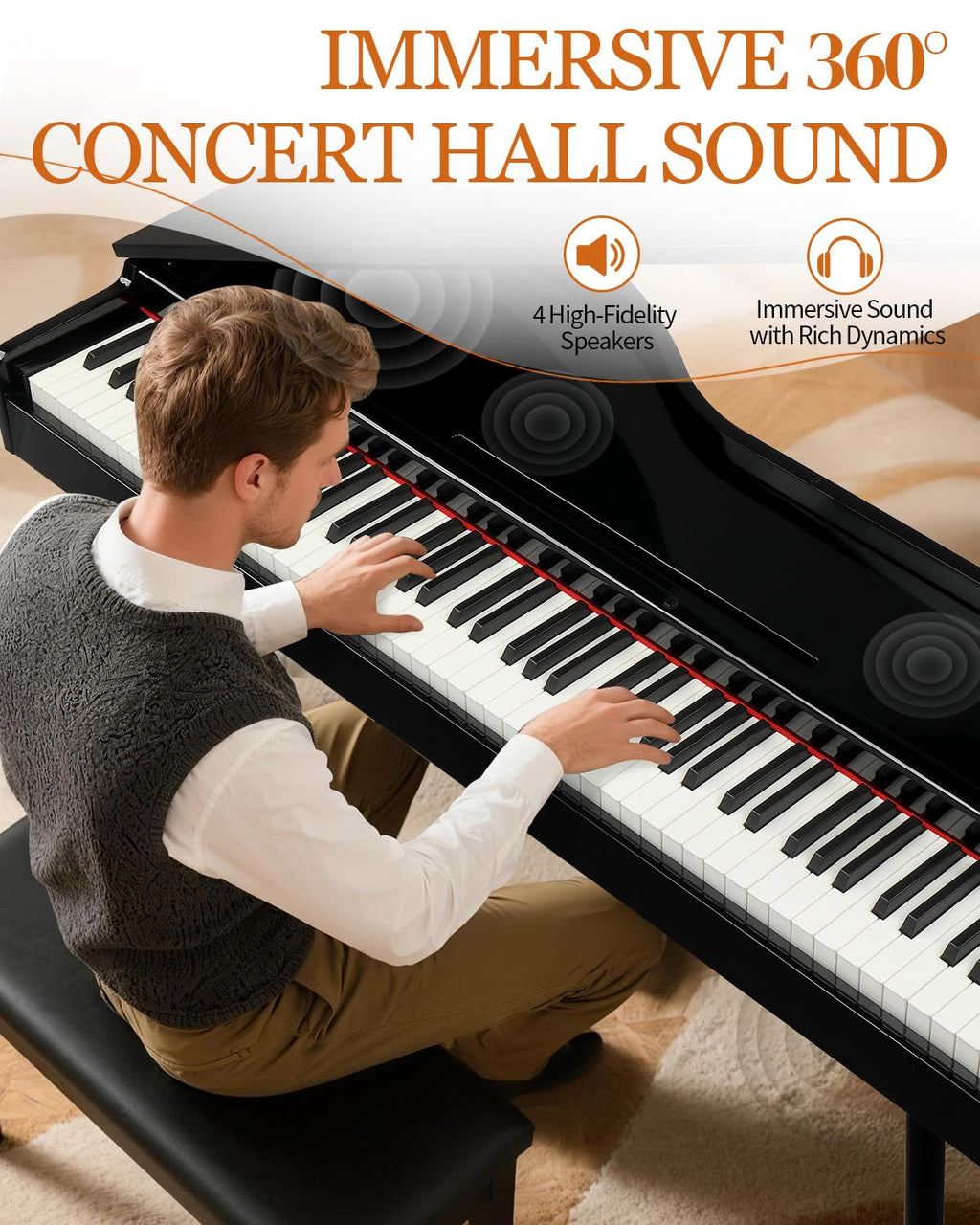 88 Key Weighted Action Digital Piano O441899