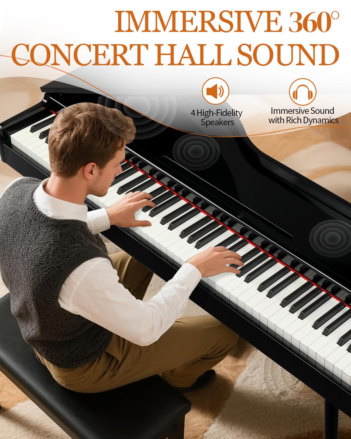 88 Key Weighted Action Digital Piano O441899