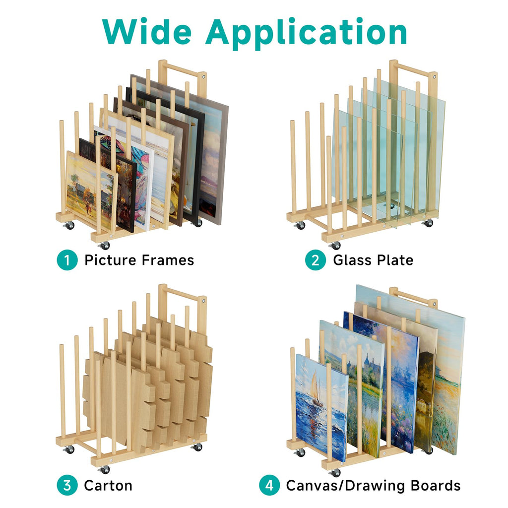 Canvas Storage Rack with Wheels and Handle C93070