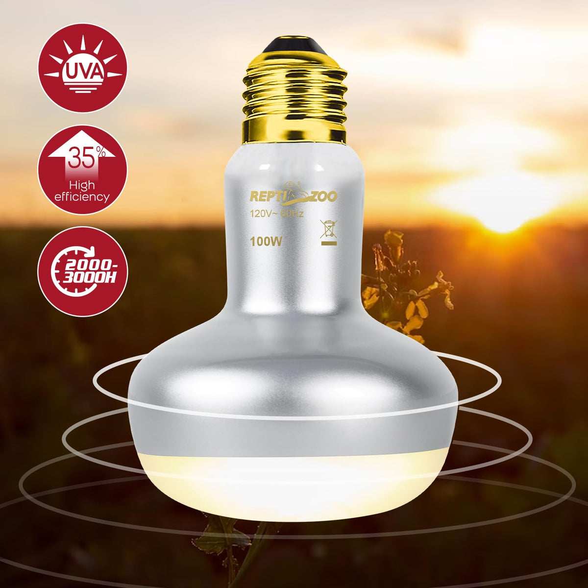 100W Basking Spot Light & 26W UVA UVB Bulb Combo Pack S928624