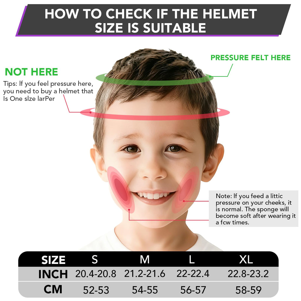 Kids Full Face Motocross Helmet 4-Pcs Set DOT Approved Purple X-Large B428