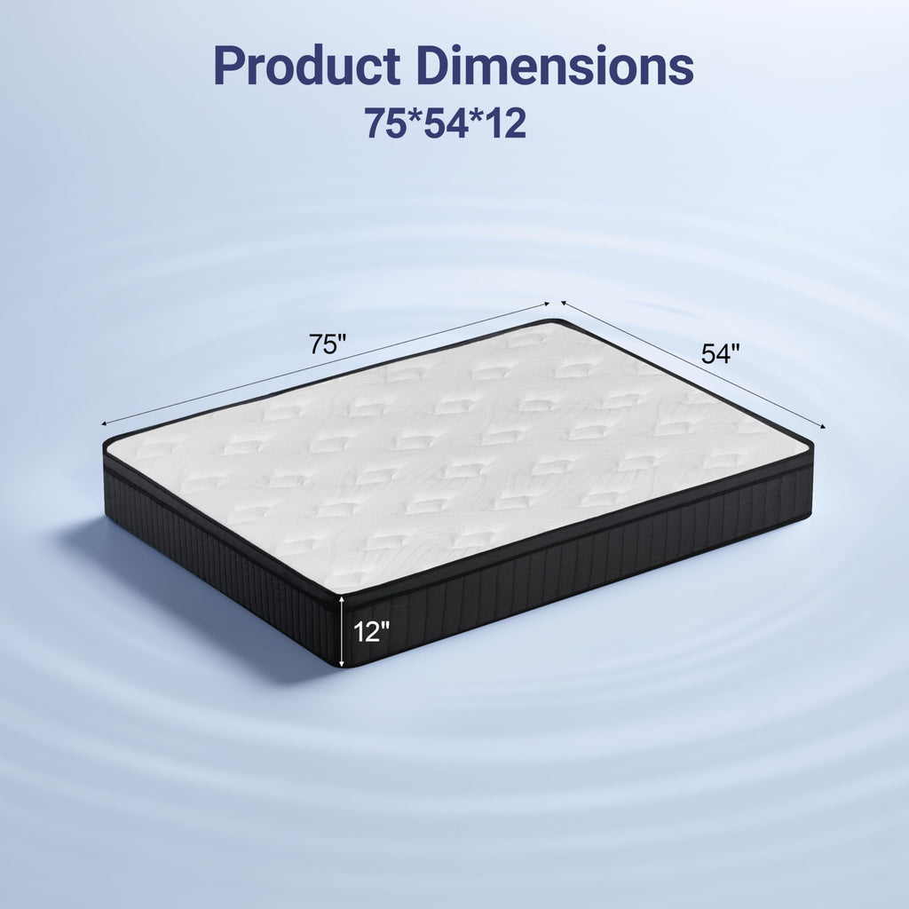 Full 12 Inch Hybrid Mattress with Memory Foam M939434