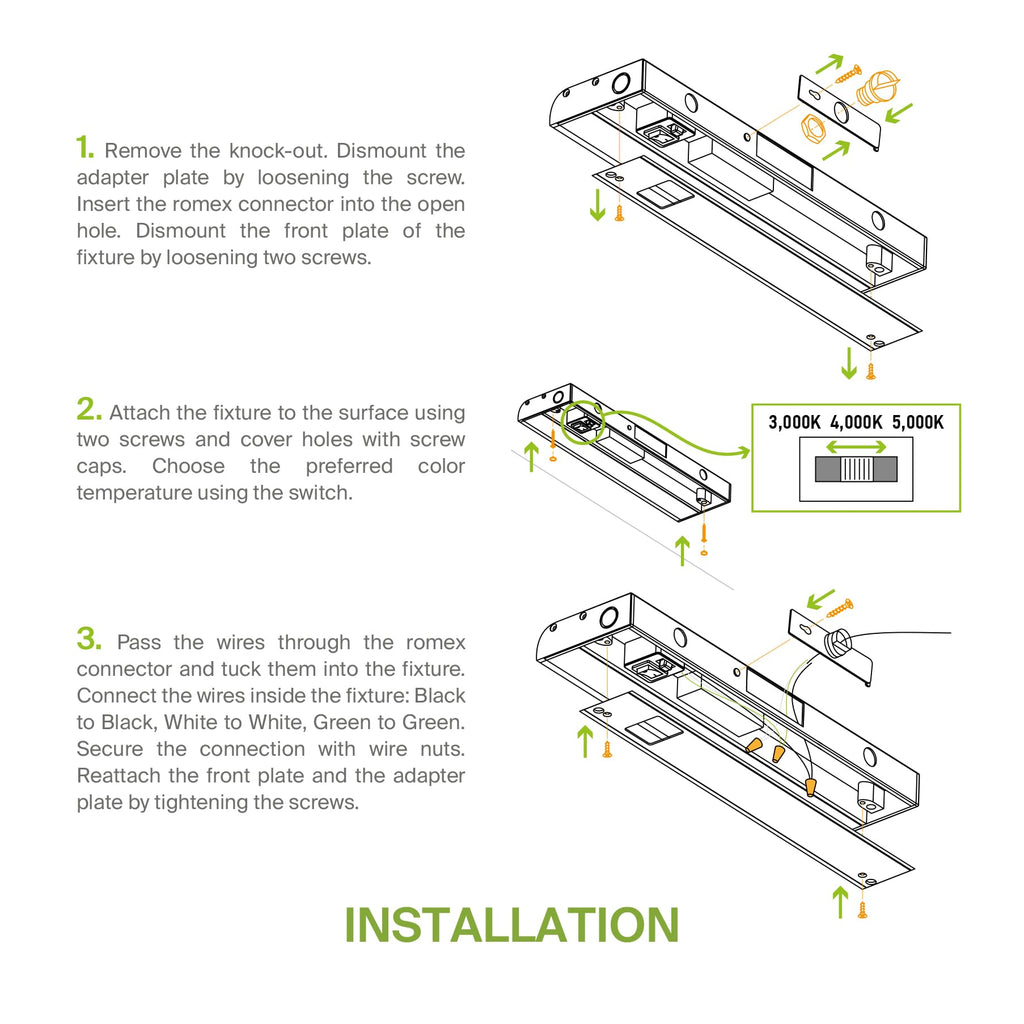 24 inch 12W Dimmable LED Under Cabinet Lighting 2 Pack B939