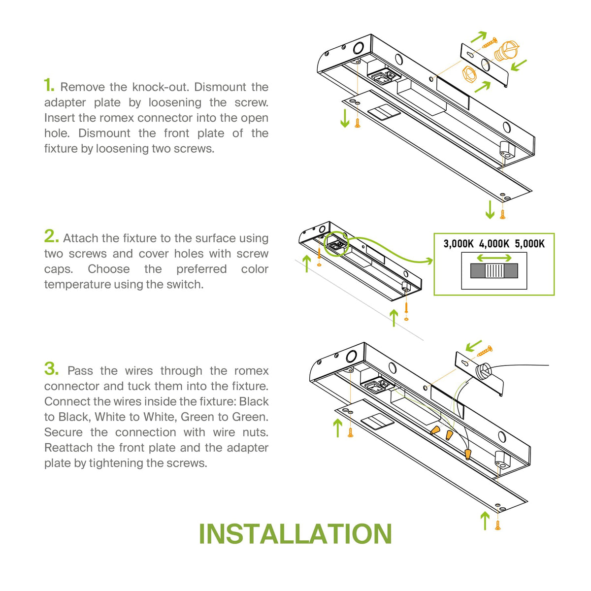 24 inch 12W Dimmable LED Under Cabinet Lighting 2 Pack B939