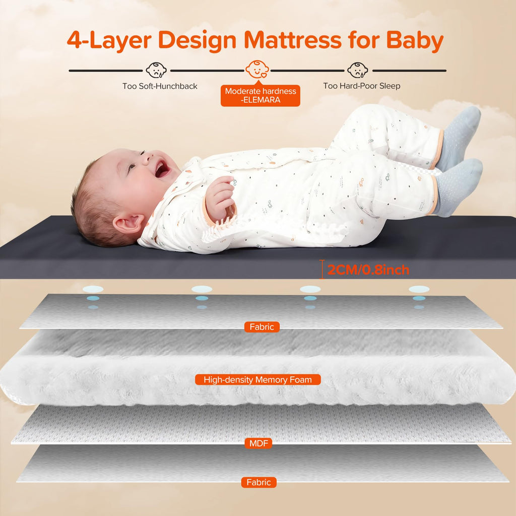 3 in 1 Wide Baby Bassinet with Mattress M44786