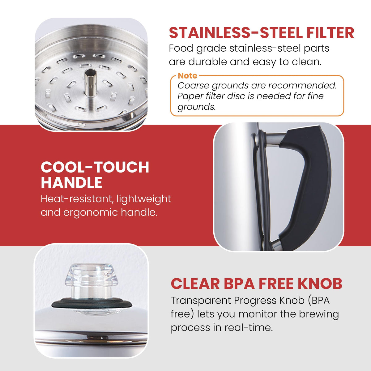 12-Cup Electric Coffee Percolator Q2989