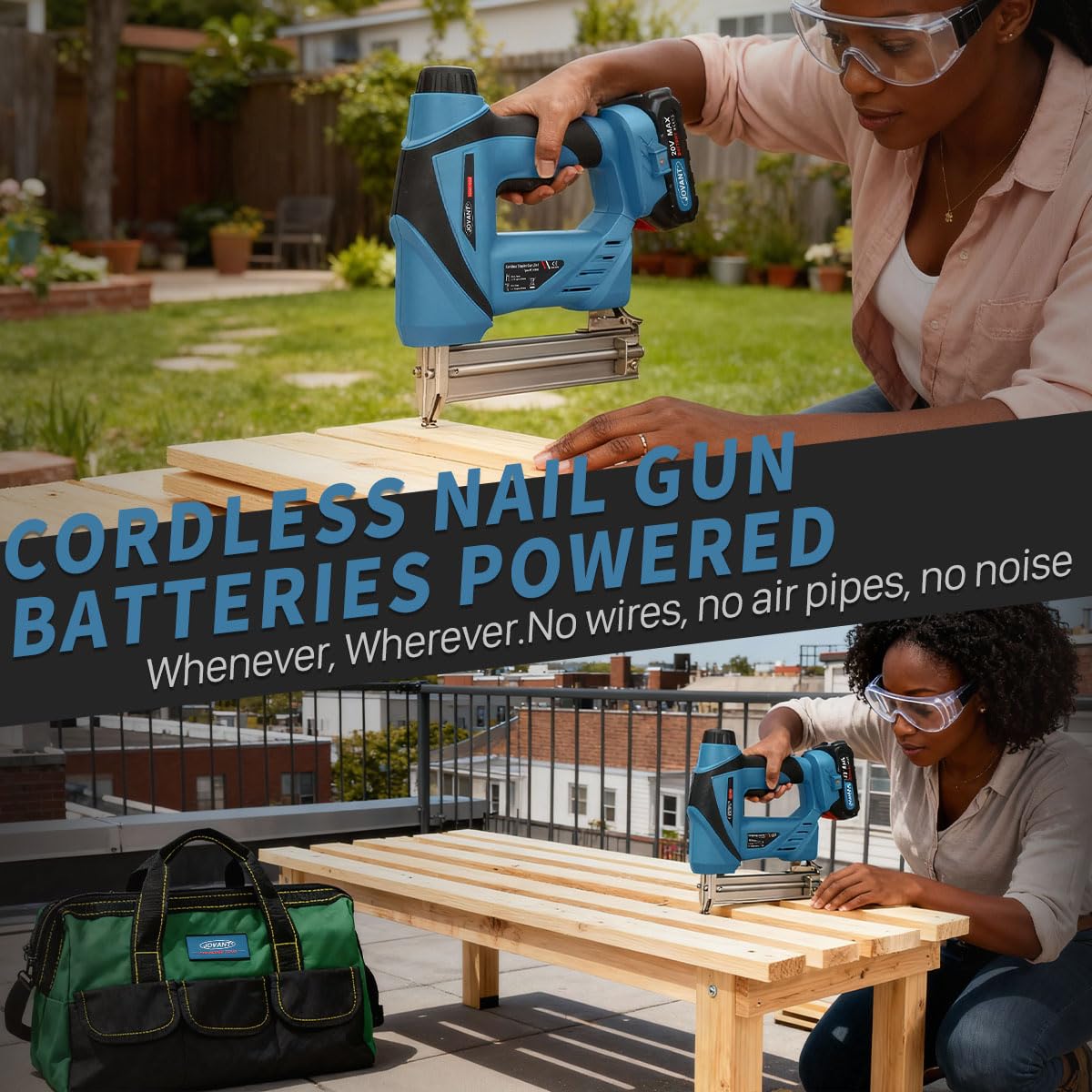 2-in-1 Cordless Nail Gun with Angle Grinder L312