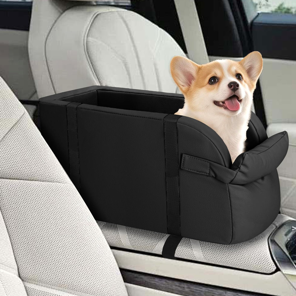 2-in-1 Dog Car Seat & Shoulder Carrier Dark Grey D8908