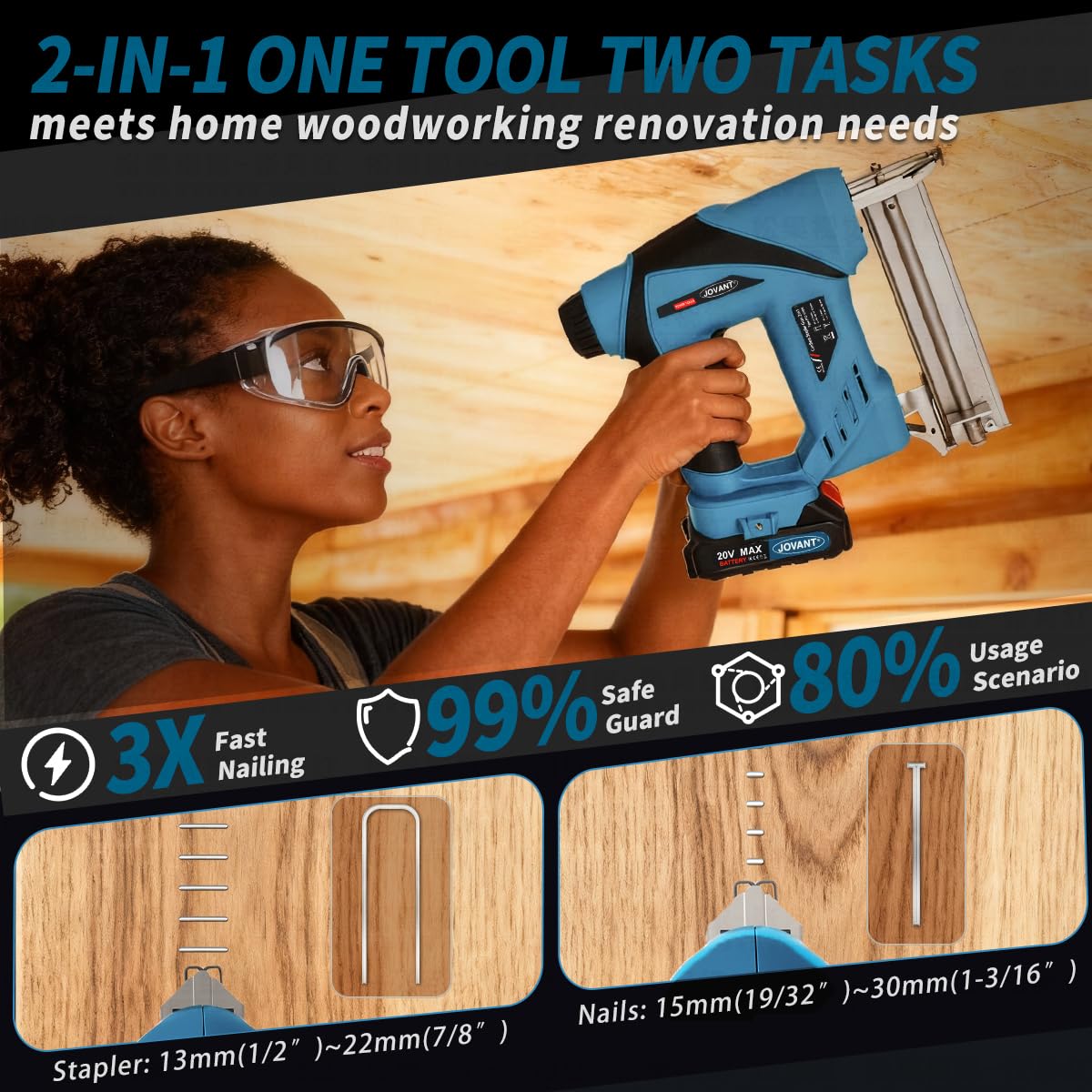 2-in-1 Cordless Nail Gun with Angle Grinder L312