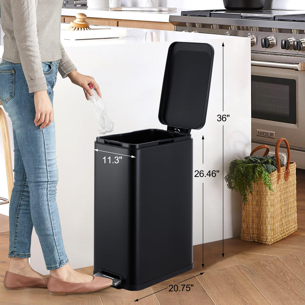 13.2 gal Stainless Steel Trash Can T9281