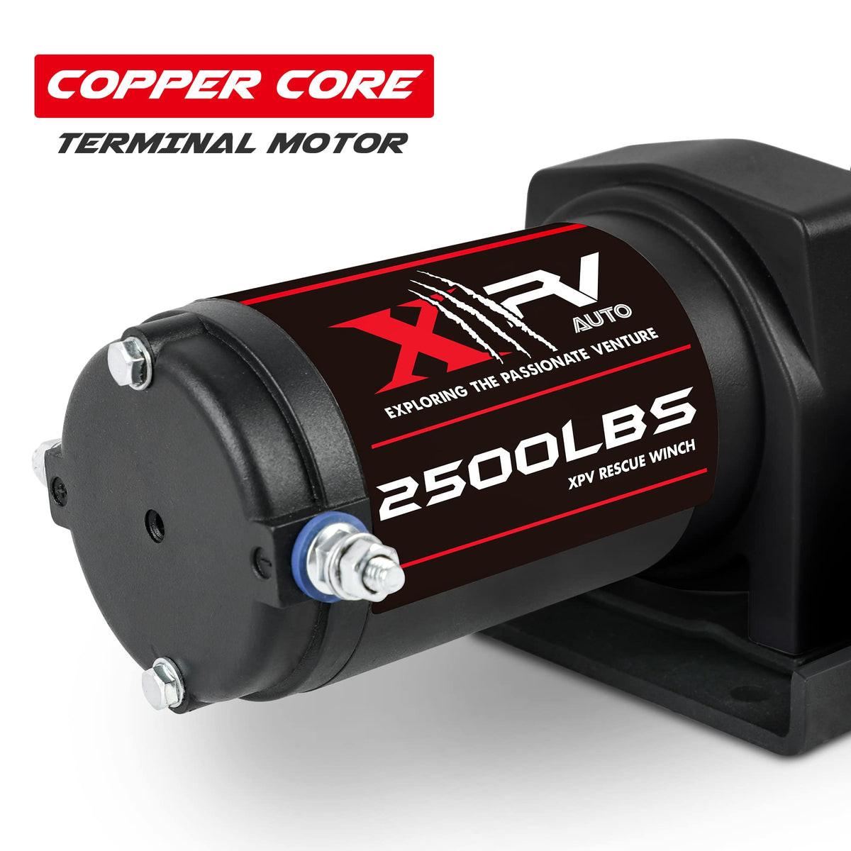2500lbs 12V Waterproof Electric Winch with Steel Cable W72963