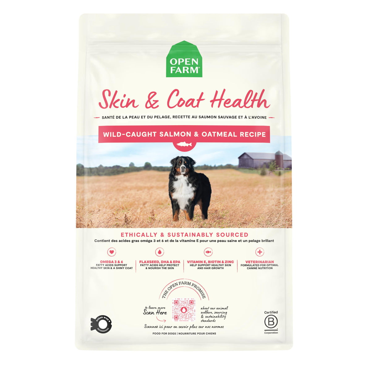Salmon & Oatmeal Dry Dog Food 4lb Bag O73460