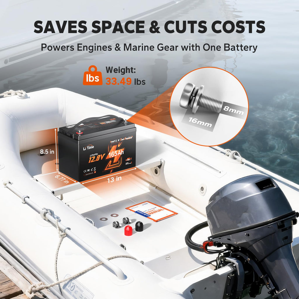 12V 165Ah Dual Purpose LiFePO4 Battery M1125