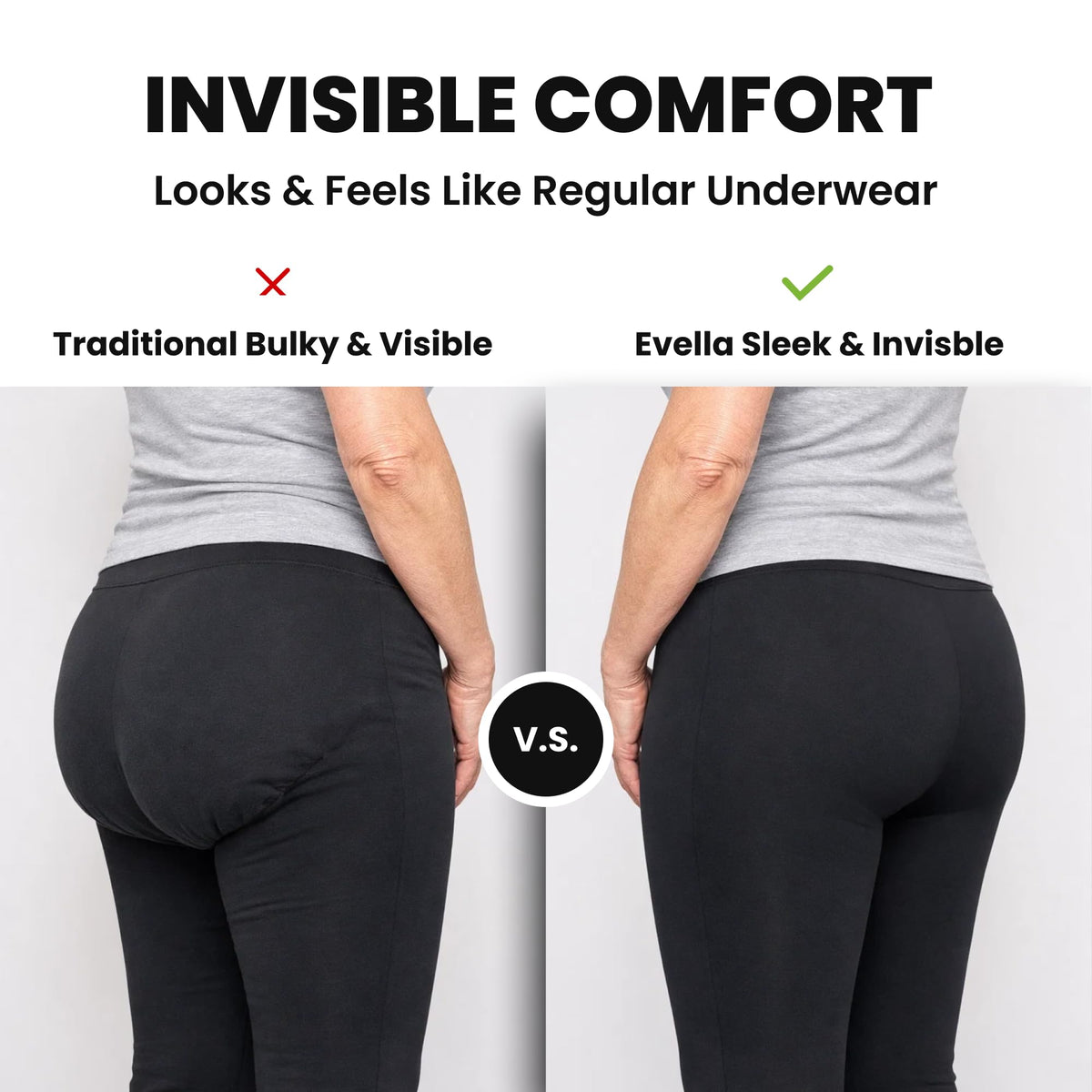 Washable Leak Proof Incontinence Underwear 3-Pack B360