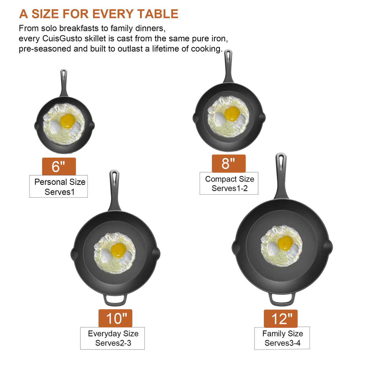 10 Inch Pre-Seasoned Cast Iron Skillet with Lid K399661