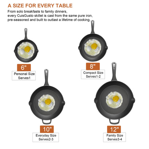 10 Inch Pre-Seasoned Cast Iron Skillet with Lid K399661