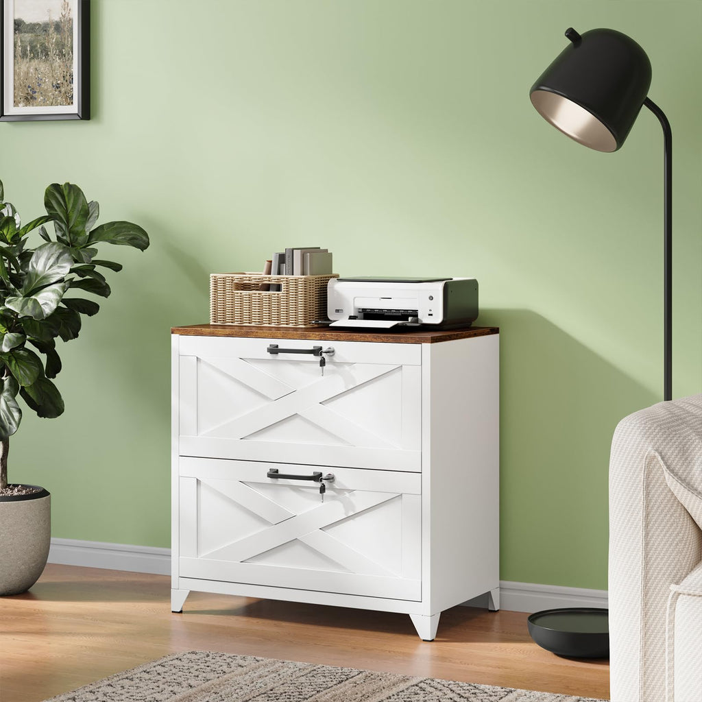 2 Drawer Metal File Cabinet with Lock G436